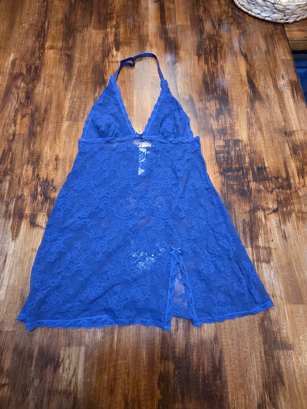 Victoria's Secret Y2K Vintage Halter Babydoll Mini Dress Adjustable Side Slit